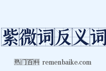 紫微词反义词是什么意思的图片
